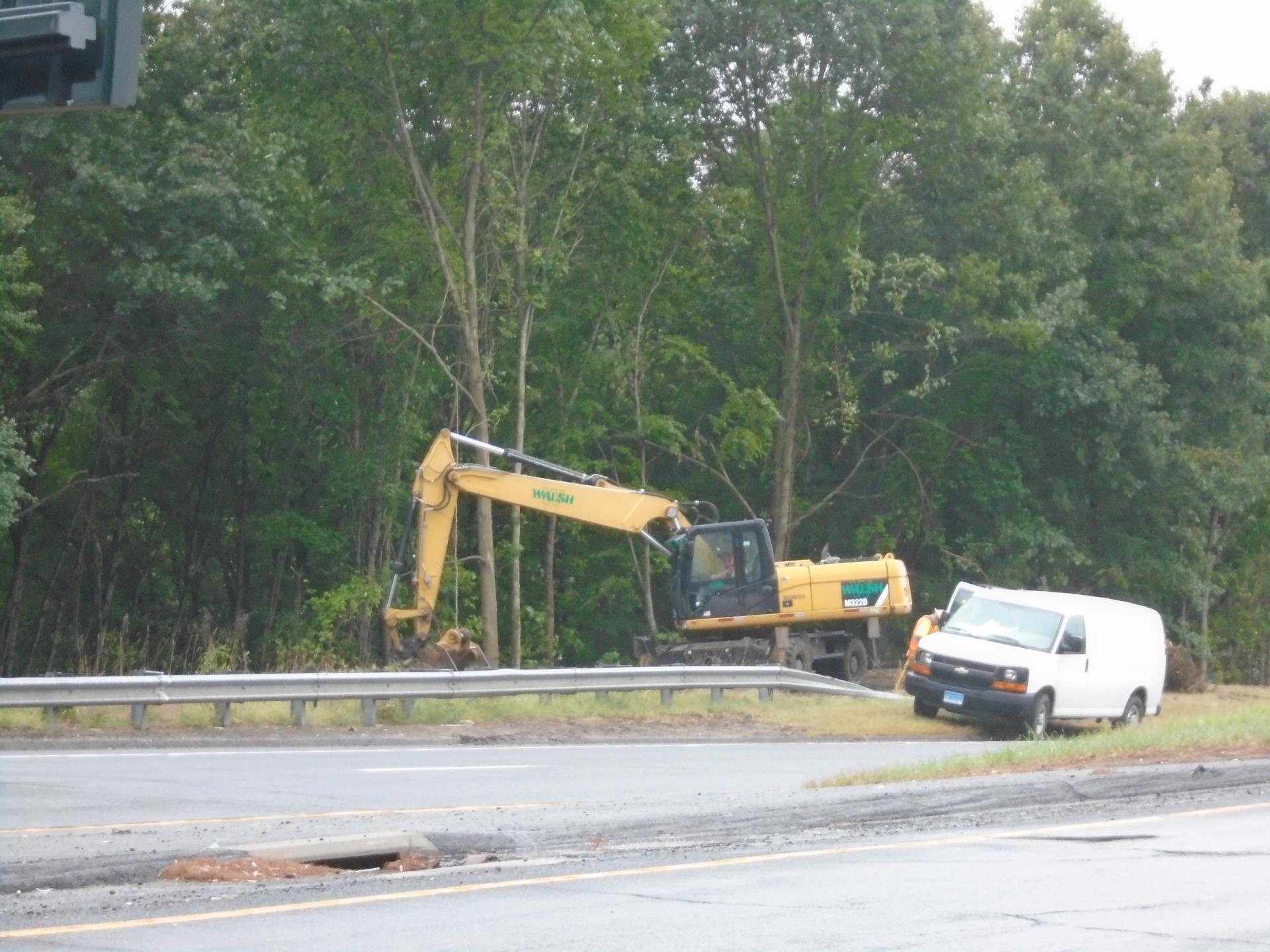 Start-up of construction at u-turn off Exit 35 (Route 8 Northbound)